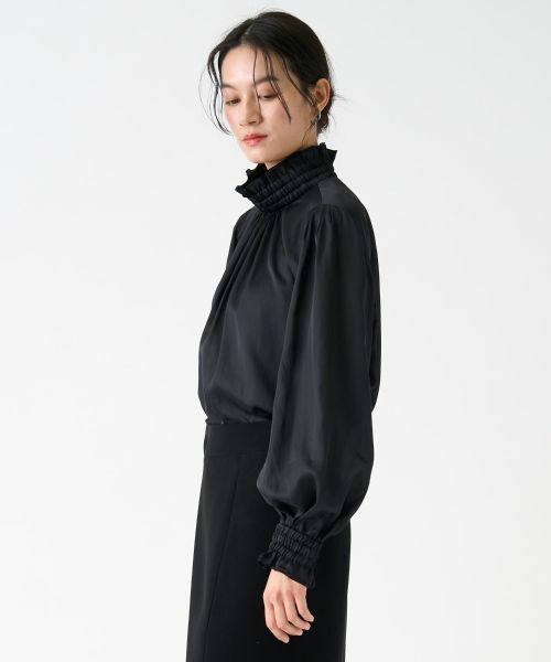 LANVIN COLLECTION / ランバン コレクション シャツ・ブラウス | ハイネックギャザーブラウス | 詳細8