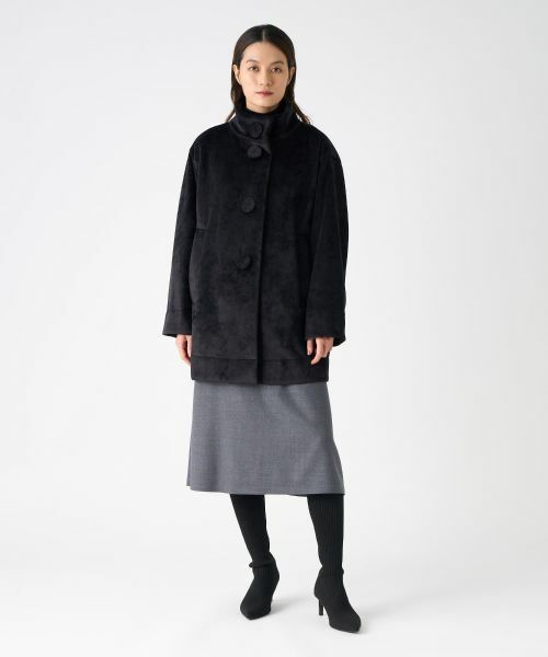 LANVIN COLLECTION / ランバン コレクション その他アウター | ベロアボンディングコート | 詳細1