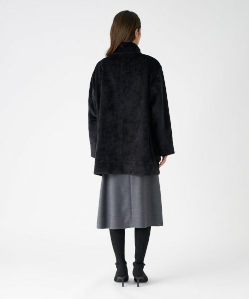 LANVIN COLLECTION / ランバン コレクション その他アウター | ベロアボンディングコート | 詳細3