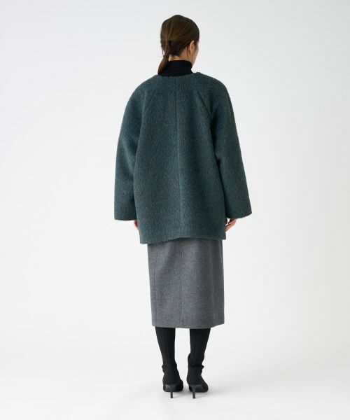 LANVIN COLLECTION / ランバン コレクション その他アウター | アルパカウール メランジシャギーコート | 詳細3