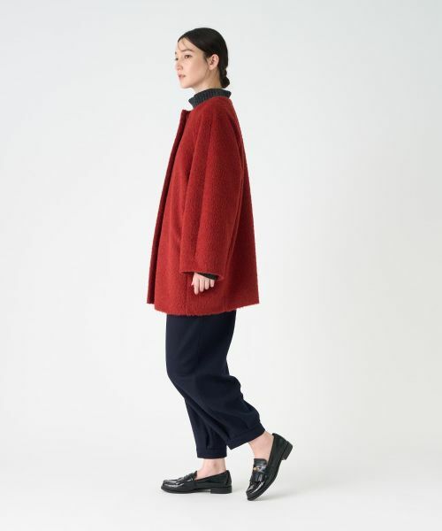 LANVIN COLLECTION / ランバン コレクション その他アウター | アルパカウール メランジシャギーコート | 詳細7