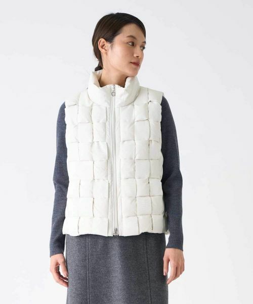 LANVIN COLLECTION / ランバン コレクション テーラードジャケット | ソフトタフタベスト | 詳細1