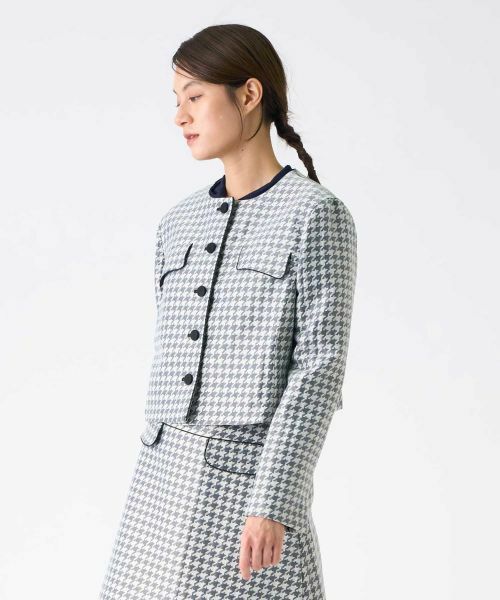 LANVIN COLLECTION / ランバン コレクション テーラードジャケット | 千鳥格子ジャケット | 詳細4