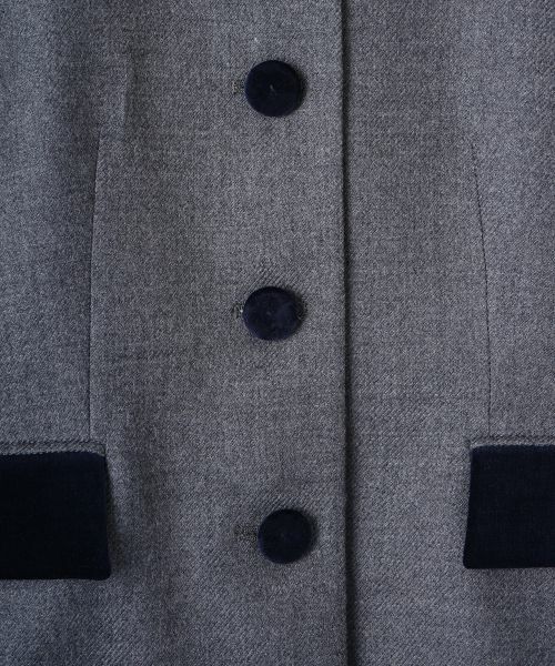 LANVIN COLLECTION / ランバン コレクション テーラードジャケット | ウールサキソニージャケット | 詳細14