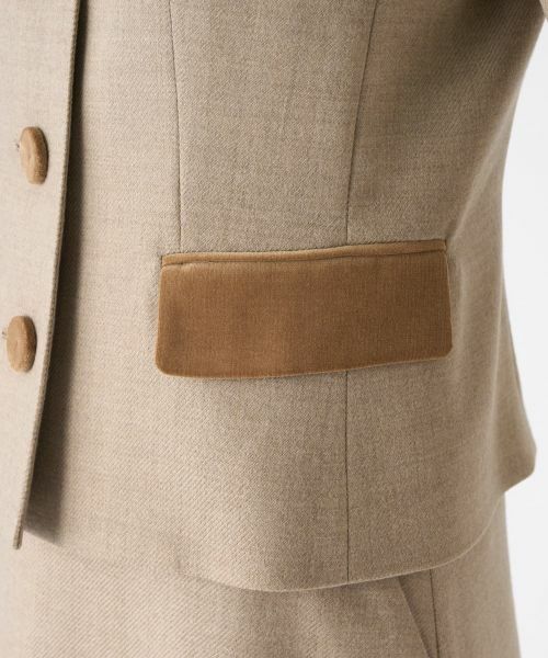 LANVIN COLLECTION / ランバン コレクション テーラードジャケット | ウールサキソニージャケット | 詳細8