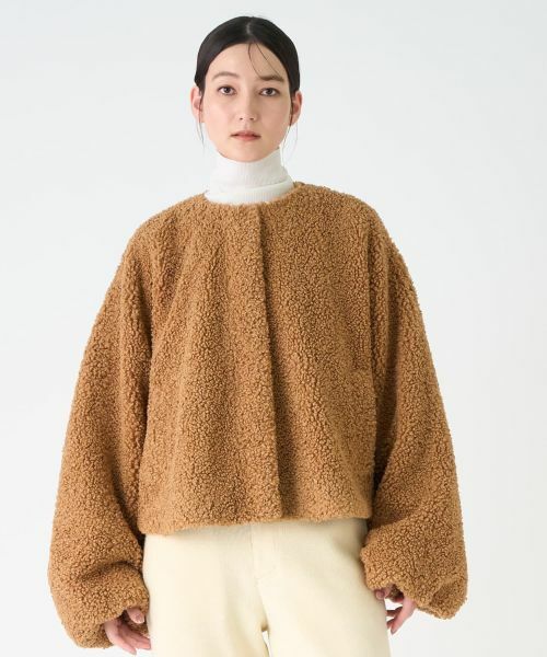 LANVIN COLLECTION / ランバン コレクション テーラードジャケット | ポリエステルフェアムートンジャケット | 詳細6