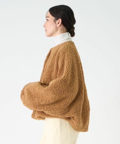 LANVIN COLLECTION / ランバン コレクション テーラードジャケット | ポリエステルフェアムートンジャケット | 詳細7