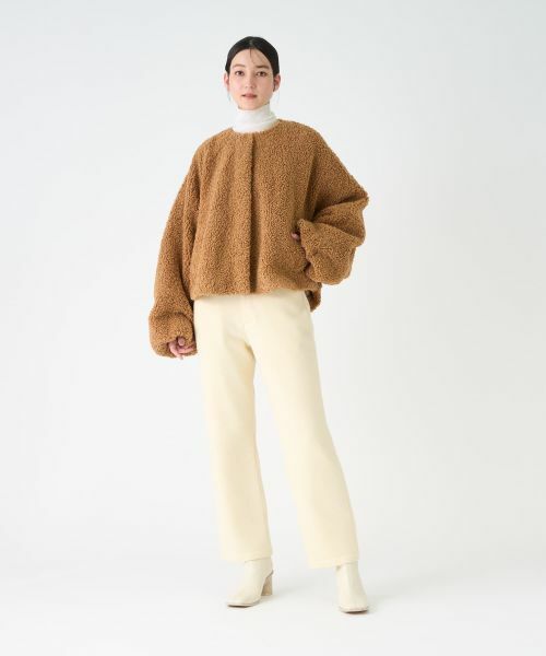 LANVIN COLLECTION / ランバン コレクション テーラードジャケット | ポリエステルフェアムートンジャケット | 詳細9