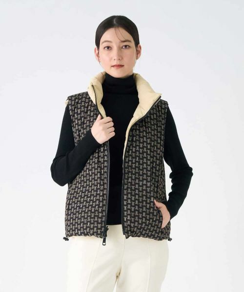 LANVIN COLLECTION / ランバン コレクション テーラードジャケット | JLロゴ リバーシブルダウンベスト | 詳細5