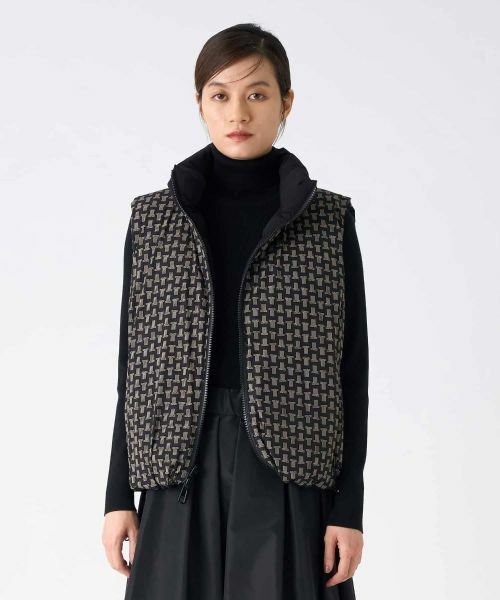 LANVIN COLLECTION / ランバン コレクション テーラードジャケット | JLロゴ リバーシブルダウンベスト | 詳細9