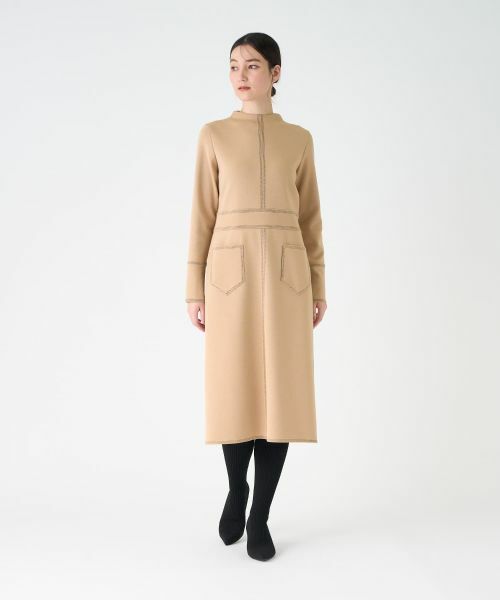 LANVIN COLLECTION / ランバン コレクション ドレス | 16ゲージ・ミラノリブジャカードワンピース | 詳細1