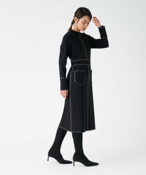 LANVIN COLLECTION / ランバン コレクション ドレス | 16ゲージ・ミラノリブジャカードワンピース | 詳細11