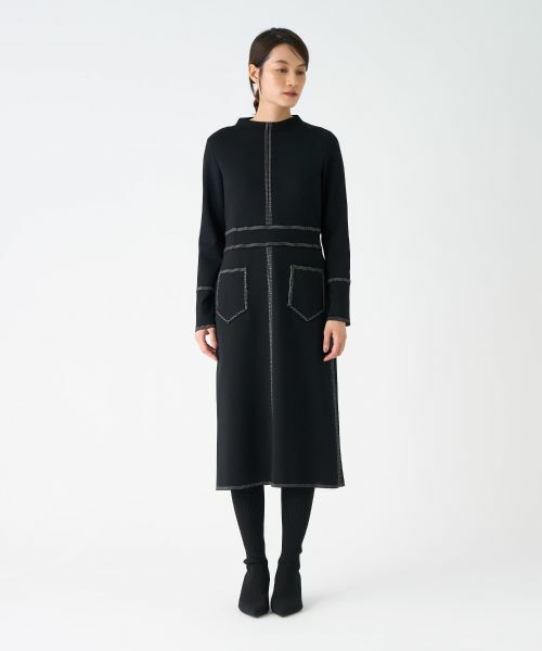 LANVIN COLLECTION / ランバン コレクション ドレス | 16ゲージ・ミラノリブジャカードワンピース | 詳細7