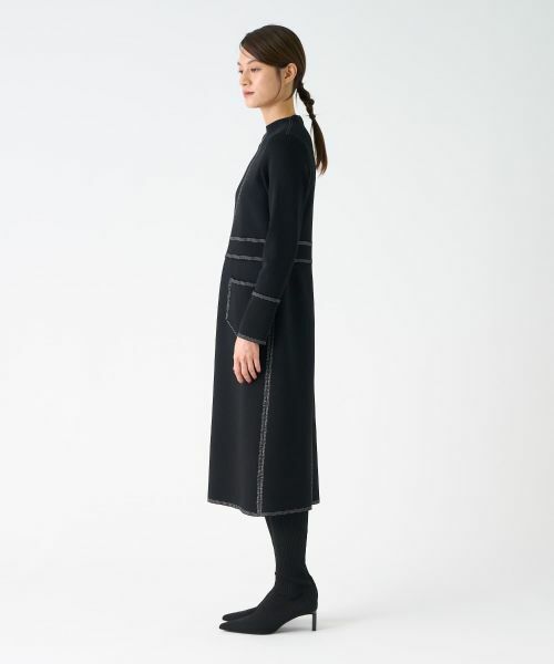 LANVIN COLLECTION / ランバン コレクション ドレス | 16ゲージ・ミラノリブジャカードワンピース | 詳細8