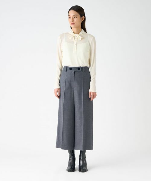 LANVIN COLLECTION / ランバン コレクション その他パンツ | ウールサキソニーパンツ | 詳細6