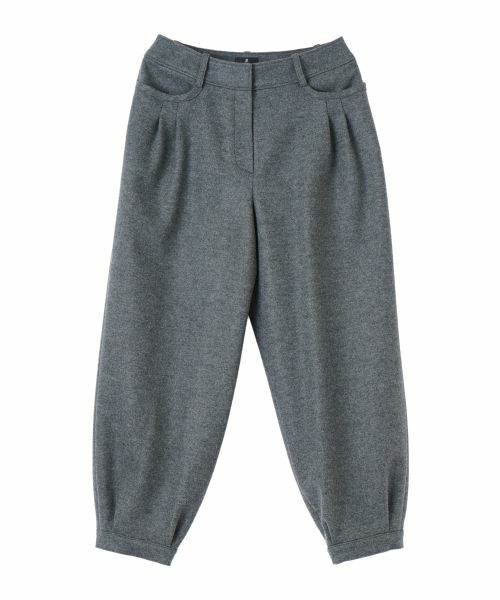 LANVIN COLLECTION / ランバン コレクション その他パンツ | ハードメルトンスムースパンツ(チャコールグレー)