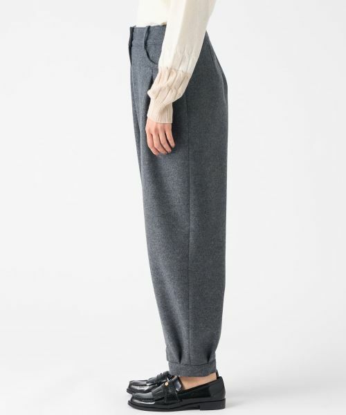 LANVIN COLLECTION / ランバン コレクション その他パンツ | ハードメルトンスムースパンツ | 詳細2