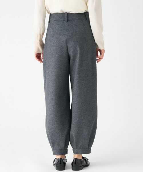 LANVIN COLLECTION / ランバン コレクション その他パンツ | ハードメルトンスムースパンツ | 詳細3