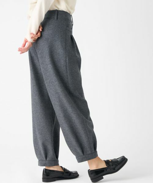 LANVIN COLLECTION / ランバン コレクション その他パンツ | ハードメルトンスムースパンツ | 詳細4