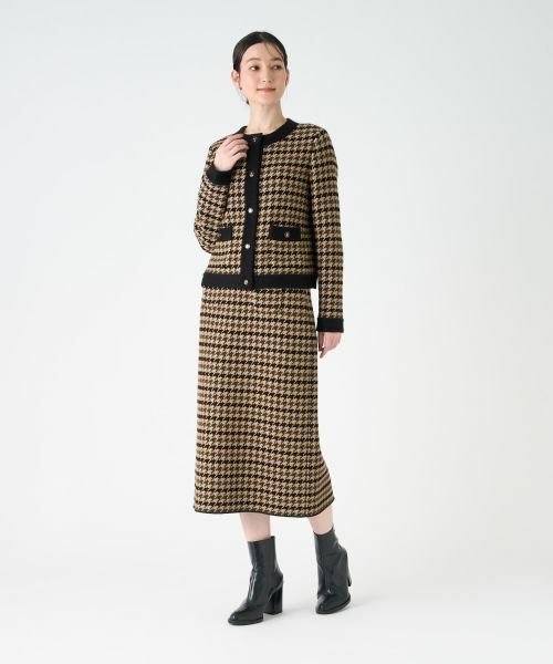 LANVIN COLLECTION / ランバン コレクション ロング・マキシ丈スカート | 千鳥柄スカート | 詳細11