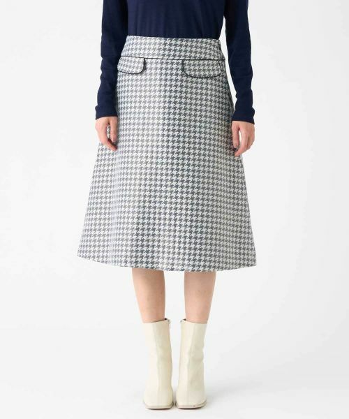 LANVIN COLLECTION / ランバン コレクション ロング・マキシ丈スカート | 千鳥格子スカート | 詳細1