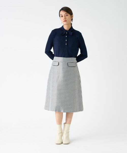 LANVIN COLLECTION / ランバン コレクション ロング・マキシ丈スカート | 千鳥格子スカート | 詳細6