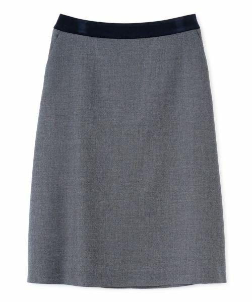 LANVIN COLLECTION/ランバン コレクション ウールサキソニースカート チャコールグレー 38