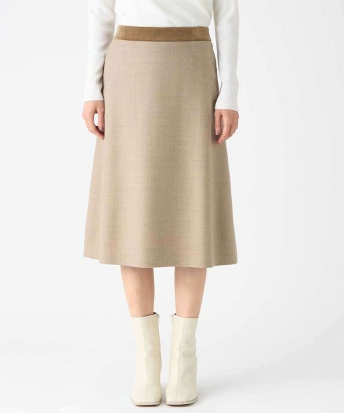 LANVIN COLLECTION / ランバン コレクション ロング・マキシ丈スカート | ウールサキソニースカート | 詳細1