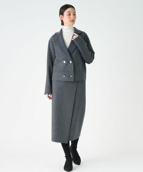 LANVIN COLLECTION / ランバン コレクション ロング・マキシ丈スカート | ウールニットラップスカート | 詳細10