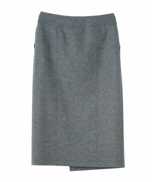 LANVIN COLLECTION / ランバン コレクション ロング・マキシ丈スカート | ウールニットラップスカート | 詳細12