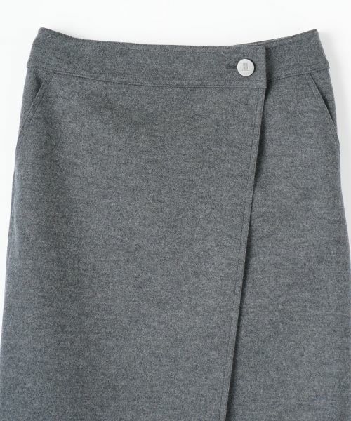 LANVIN COLLECTION / ランバン コレクション ロング・マキシ丈スカート | ウールニットラップスカート | 詳細13