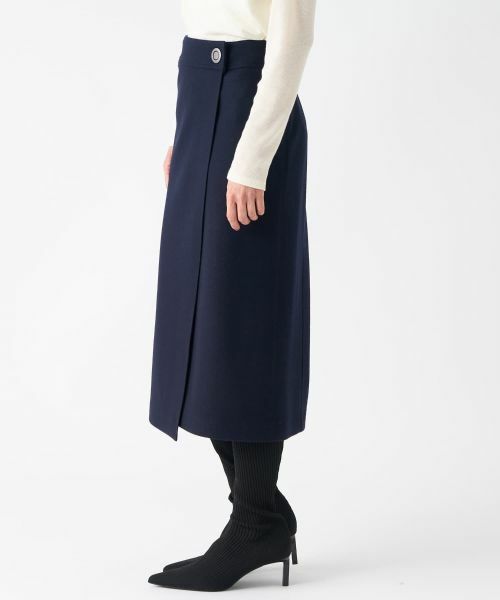 LANVIN COLLECTION / ランバン コレクション ロング・マキシ丈スカート | ウールニットラップスカート | 詳細2