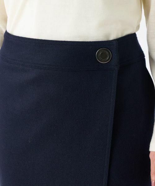 LANVIN COLLECTION / ランバン コレクション ロング・マキシ丈スカート | ウールニットラップスカート | 詳細4