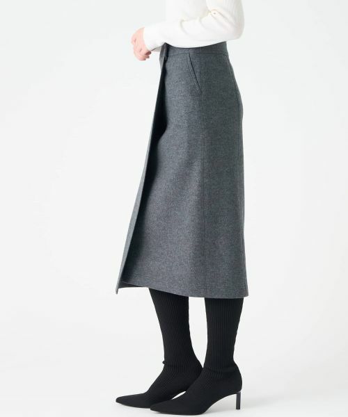 LANVIN COLLECTION / ランバン コレクション ロング・マキシ丈スカート | ウールニットラップスカート | 詳細8