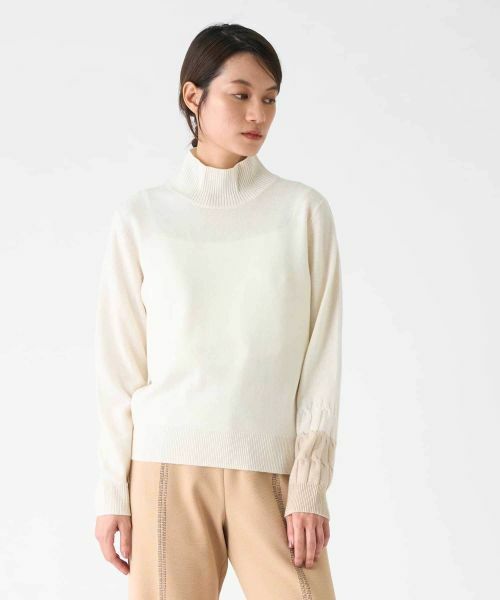 LANVIN COLLECTION / ランバン コレクション ニット・セーター | カシミヤ ケーブルデザインニット | 詳細1