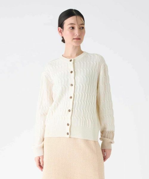 LANVIN COLLECTION / ランバン コレクション ニット・セーター | カシミヤ ケーブル編みニットカーディガン | 詳細1