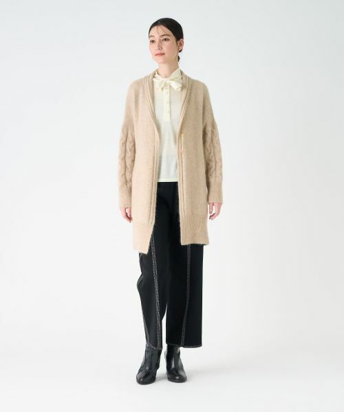 LANVIN COLLECTION / ランバン コレクション ニット・セーター | ケーブルニットカーディガン | 詳細1