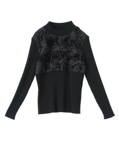 LANVIN COLLECTION / ランバン コレクション ニット・セーター | メリノウール チュールドッキングニット