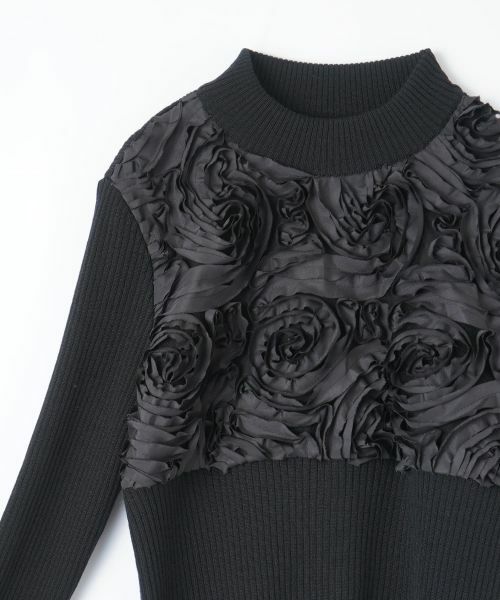 LANVIN COLLECTION / ランバン コレクション ニット・セーター | メリノウール チュールドッキングニット | 詳細2