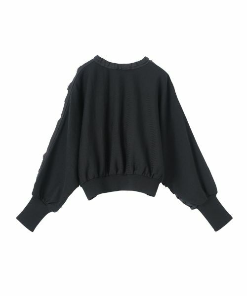 LANVIN COLLECTION / ランバン コレクション ニット・セーター | メリノウール チュールドッキングカーディガン | 詳細1