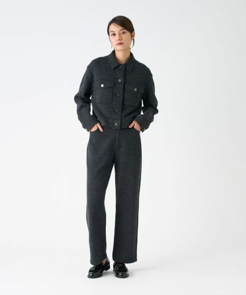 LANVIN COLLECTION / ランバン コレクション テーラードジャケット | 7ゲージ・天竺ニットジャケット | 詳細10