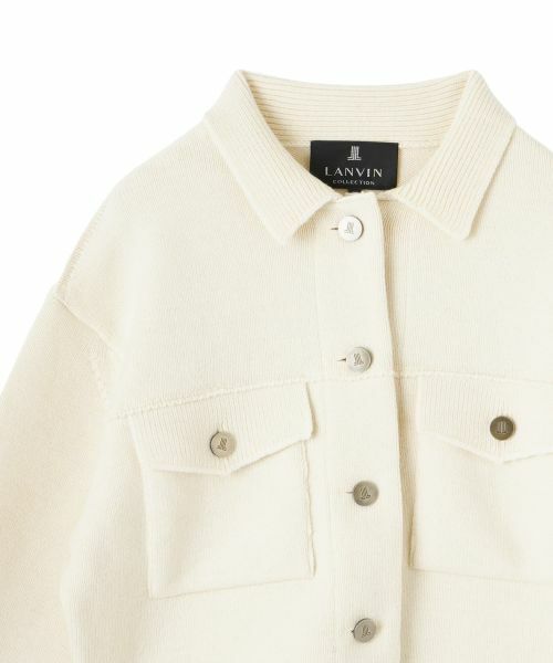 LANVIN COLLECTION / ランバン コレクション テーラードジャケット | 7ゲージ・天竺ニットジャケット | 詳細12