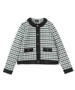 LANVIN COLLECTION / ランバン コレクション テーラードジャケット | 千鳥柄ニットジャケット