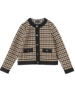 LANVIN COLLECTION / ランバン コレクション テーラードジャケット | 千鳥柄ニットジャケット