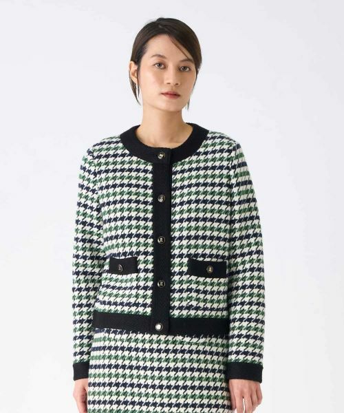 LANVIN COLLECTION / ランバン コレクション テーラードジャケット | 千鳥柄ニットジャケット | 詳細1