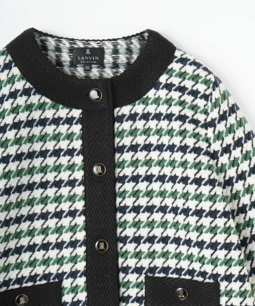 LANVIN COLLECTION / ランバン コレクション テーラードジャケット | 千鳥柄ニットジャケット | 詳細13
