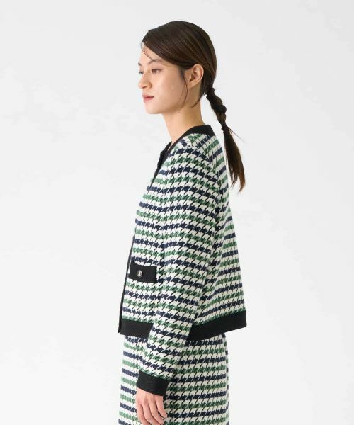 LANVIN COLLECTION / ランバン コレクション テーラードジャケット | 千鳥柄ニットジャケット | 詳細2