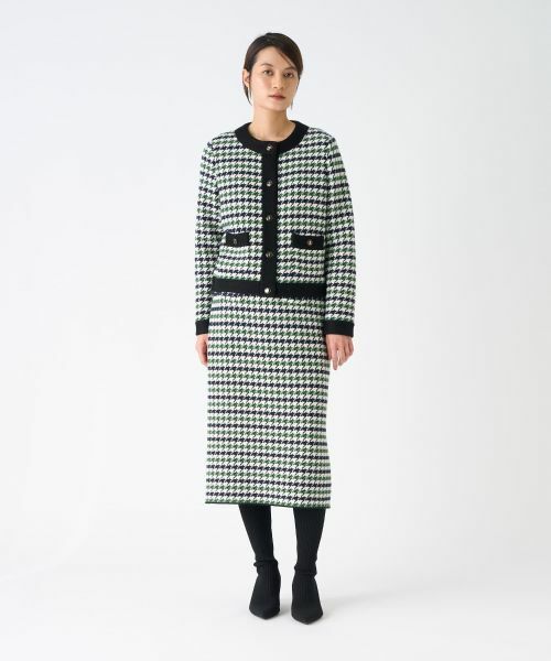 LANVIN COLLECTION / ランバン コレクション テーラードジャケット | 千鳥柄ニットジャケット | 詳細6