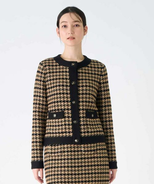 LANVIN COLLECTION / ランバン コレクション テーラードジャケット | 千鳥柄ニットジャケット | 詳細7
