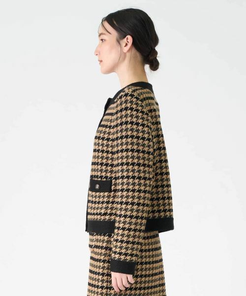 LANVIN COLLECTION / ランバン コレクション テーラードジャケット | 千鳥柄ニットジャケット | 詳細8